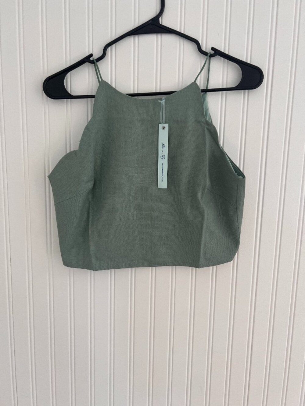 Women's Sage Green Crop Top